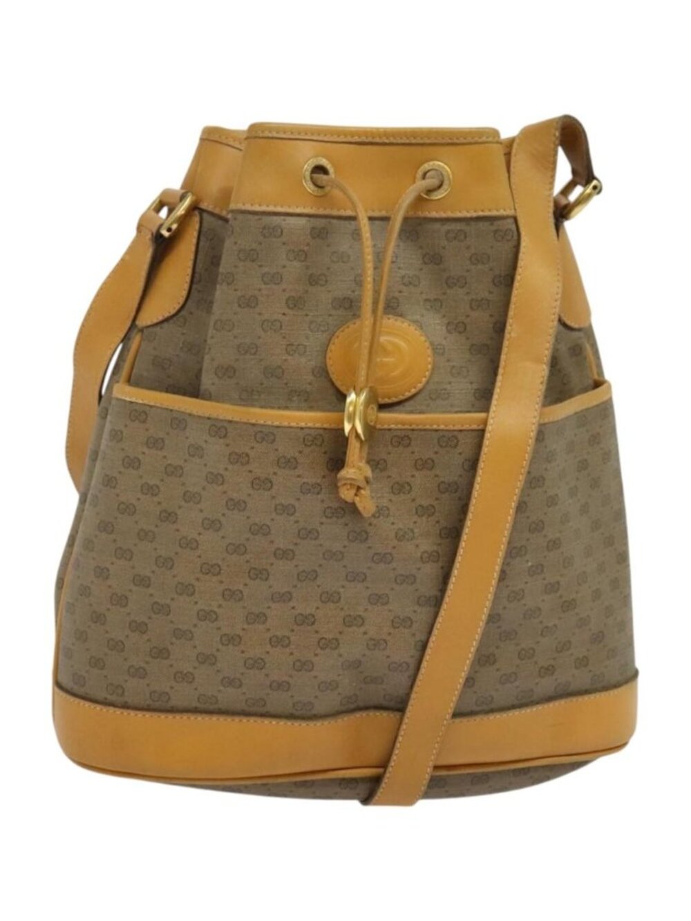 GUCCI GG Supreme Shoulder Bag PVC Beige Gold 001 116 0937